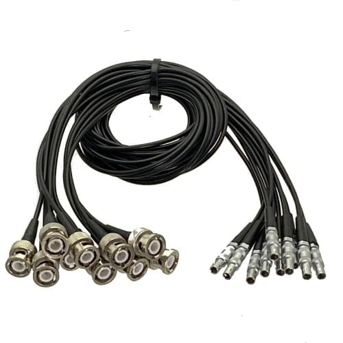 5-10Pcs 1Pcs RG174 FFA 00S C5 to BNC Male Plug Connector for Ultrasonic Flaw Detector Pigtail Cable Wire terminals 12"~10FT