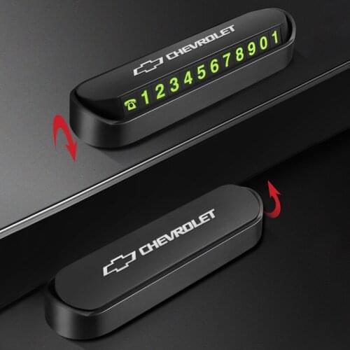 Car Temporary Parking Card Phone Number Card Plate Sticker for Chevrolet Cruze Aveo Captiva Lacetti accessories