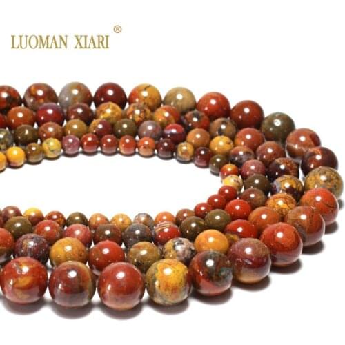 Wholesale Natural China Warring states period Red Jaspers Round Stone Beads For Jewelry Making DIY Bracelet Necklace 6/8/10/12mm