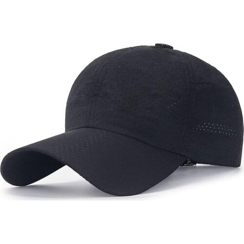 Quick Dry Mesh Cap Solid Color Baseball Cap Cooling Sun Hats Breathable Sports Caps for Golf Cycling Running Fishing Casual Cap