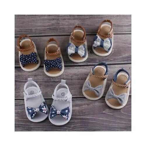 Citgeett Summer Infant Baby Girl Kids Sandal Bowknot Leater Shoes Prewalker Shoes 0-18 Months