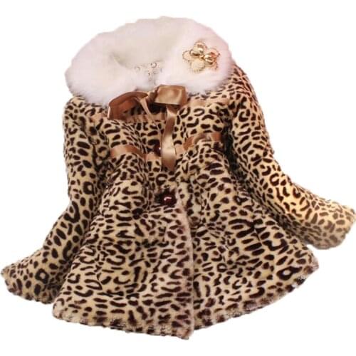Brand New Toddler Girls Winter Autumn Cute Leopard Print Outerwear Kids Clothes Children Warm Jacket Girl Thick Coats Jacket