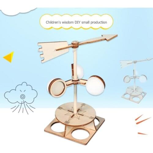 Children Wind Vane Model Exercise Practical Ability Color Cognition DIY Direction Experiment Kit Technology Scientific Toys