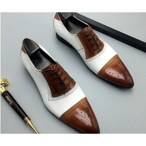 Designer Men Leather Shoes Luxury Italian Men Dress Shoes Men Casual Business Shoes British Shoes Wedding Shoes Plus Size 2.5a