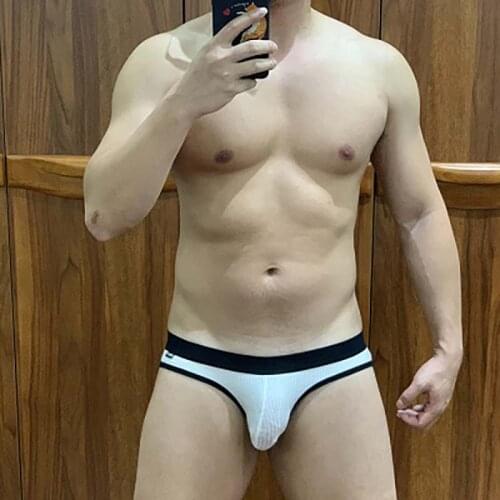Mens Sexy Modal Underwear Soft Briefs Men Low Rise U Convex Pouch Brief Underwear Stretch Pouch Breathable Briefs Gay Panties