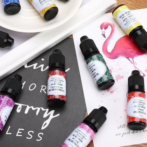 10 Colors Epoxy UV Resin 10g Dye Colorant Resin Pigment Fast curing Mix Color DIY Craft Jewelry Making Accessories