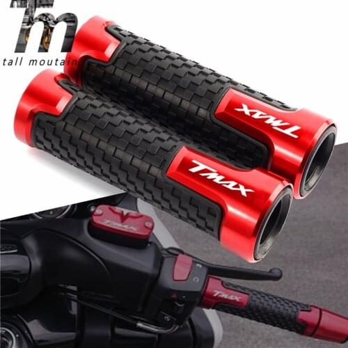 Flash Deals With Logo For Tmax T-max 530 500 Tmax530 SX/DX Accessories CNC Aluminum+Rubber Motorcycle Handle Grips Red Blue Gold