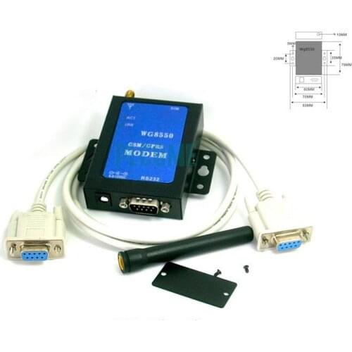 GPRS DTU SMS MODEM Wireless Transmission Module RS232 AT Command Control SIM Message Alarm Free Examples