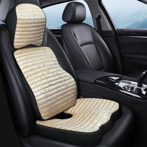 Leather Car Auto Seat Supports Back Cushion And Headrest Neck Pillow Memory Foam Lumbar Back Support Interior Accessories