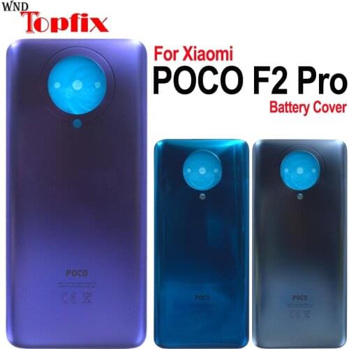 For Xiaomi Poco F2 Pro Battery Cover Back Glass Rear Door Housing Case POCO F2 Pro Back Panel F2Pro Battery Cover With Adhesive