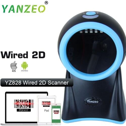 Yanzeo 1D Laser Barcode scanner YS828 Desktop Platform Omni-directional 20 lines High Speed