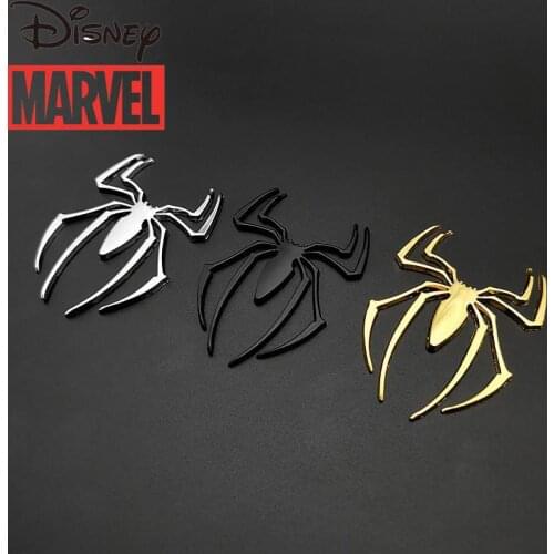 Disney Marvel Spiderman Car Label Sticker Side Door Animal Personality Scratch Car Body Sticker Metal Metal Tail