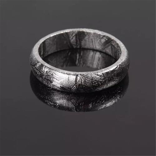 Natural Gibeon Iron Meteorite Moldavite Ring For Woman Lady Man Silver Energy Gemstone Jewelry AAAAA US Size 5 6 7 8 9 10 11 12