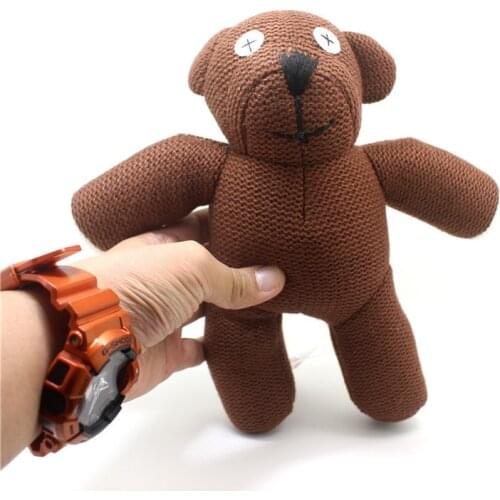 2020 New Hot Sale 23cm Height Mr Bean Teddy Bear Animal Stuffed Plush Toy For Children Gift Brown Color Christmas Gift