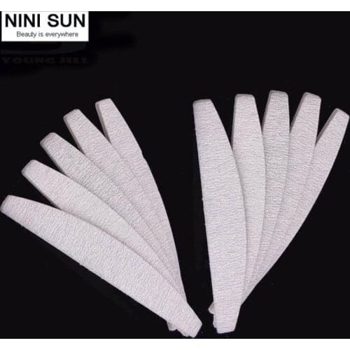 10Pcs/Lot 100/180 Gray Nail Buffer Sanding Sandpaper Nail Files Double Sided Thick Stick Art Manicure Pedicure Nail Art Tools