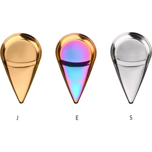 Simple Stainless Steel Drop-shaped Tray Storage Tray Cosmetic Storage Tray Desktop Jewelry Storage Metal Tray Snack Tray