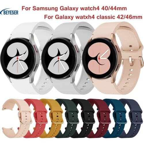 20MM Universal Silicone Band For Samsung Galaxy watch4 40 44mm Breathable Replacement Bracelet Wristband for classic 44 46mm New