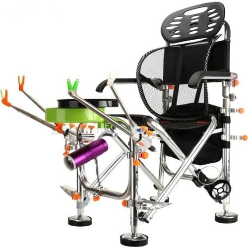 All-terrain reclining foldable portable multifunctional fishing chair fishing seat