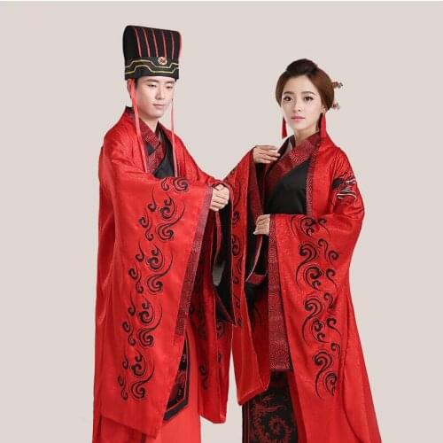Traditional wedding Red Hanfu Clothes For Overseas Chinese Ancient China Wedding studio Gown Robe Dress Standard Ancient Garment