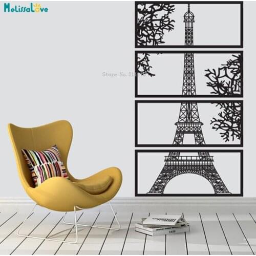 Paris Home Decoration Wall Art Stickers Bedroom Gifts Office Quote Living Room Vinyl Decals Removable City Label YT5204