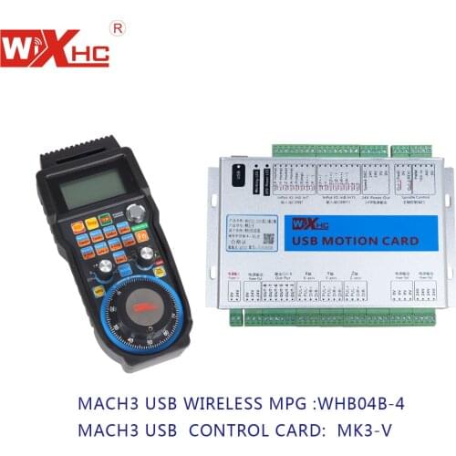 XHC 4 AXIS Mach3 cnc control card and Wireless cnc remote WHB04B-4