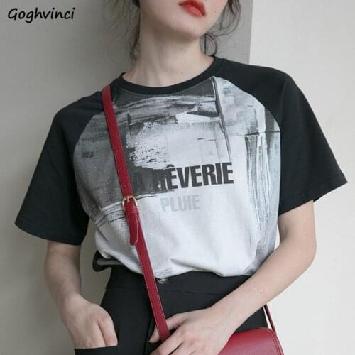Short Sleeve T-shirts Women Letter Printed Casual Plus Size 3XL Summer Tees Harajuku Womens Tshirts High Street Chic Kpop Retro