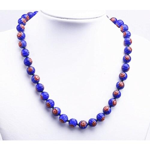 3PCS/Lot Millefiori Glass Lampwork Murano Coin Beads Necklace HOT