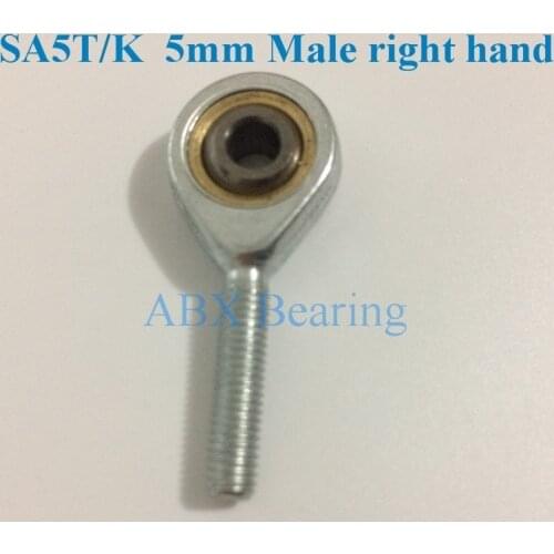 5mm SA5T/K POSA5 SA5 rod end joint bearing metric male right hand thread M5x0.8mm