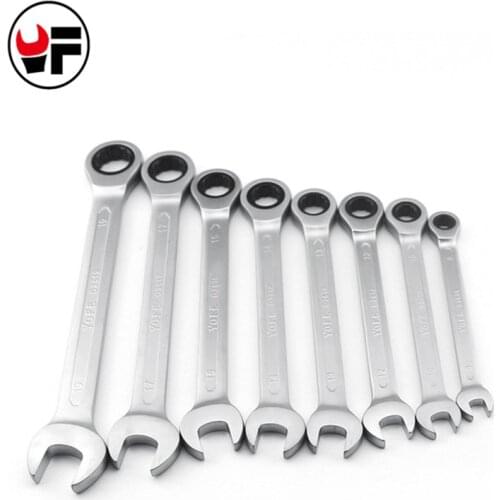 8,10,12,13,14,15,17,19mm Ratchet Spanner Bike Handle Wrench Sets Car Auto Repair kit A Set OF Keys ferramentas Instrument D6112R