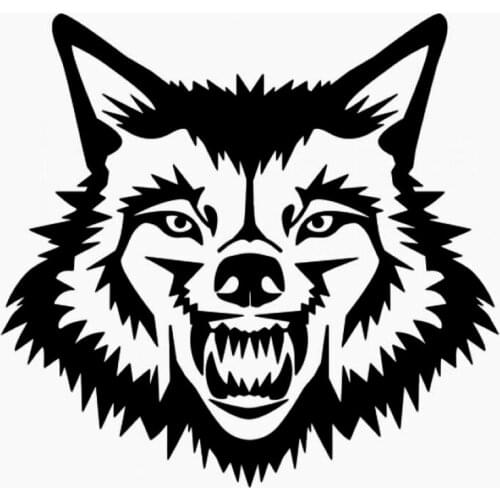 Abstract Wolf Predator Ornament Head Vinyl Car Sticker CL568