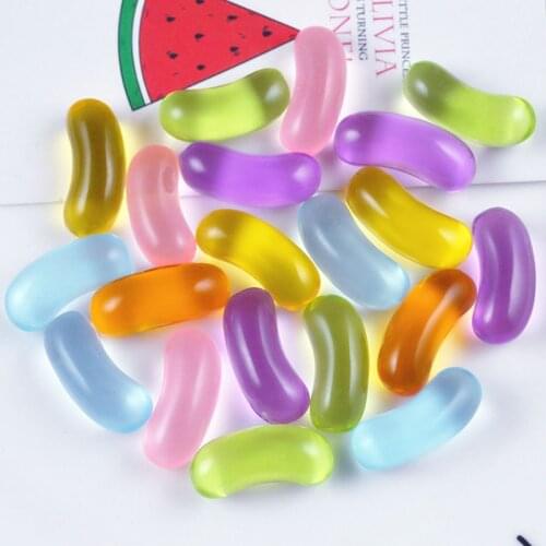 AIJJU 30Pcs 21mm Simulation Pill crystal clear DIY Resin Accessories Phone Shell Kids Hair Accessories Brooch Earring Materials