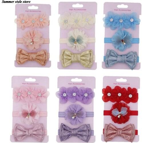 Baby Headband Flower Girls Ribbon Hair Bands For Baby Girls Kids Headbands Turban Newborn Hair Band Baby Hair Accessories