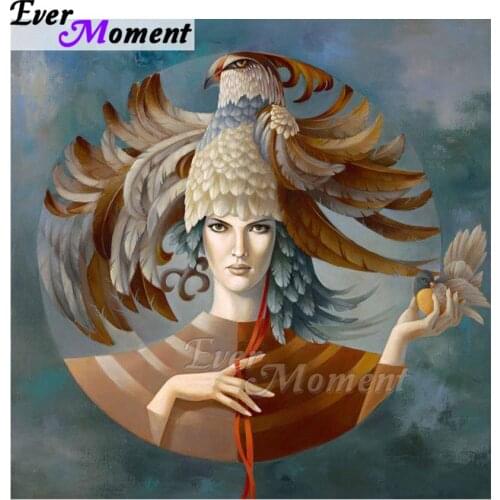 Ever Moment Diamond Painting Handmade Picture Of Rhinestone Woman Mosaic Full Square Drill Diamond Embroidery Decoration ASF1549