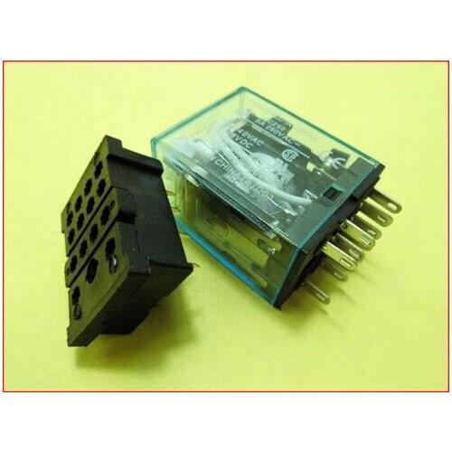 Free Shipping!!! 5pcs Intermediate relay MY4NJ / MY4NJ / AC220V / DC24V gilded /Electronic Component