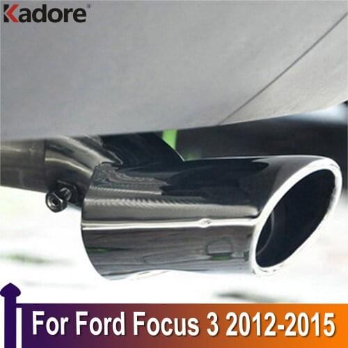 For Ford Focus 3 2012 2013 2014 2015 Stainless Steel Car Exhaust Muffler Tip End Rear Tail Silencer Exterior Accessories