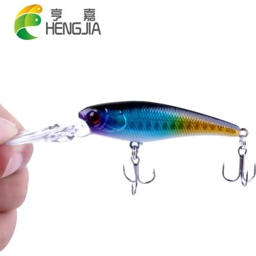 HENGJIA 9.5cm 8g hard plastic diving minnow fishing lures wobbler pike artificial crankbaits carp trout catfish fishing baits
