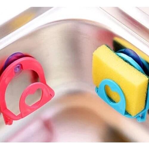 1 Pc Cute Sponge Holder Suction Cup Convenient Home Kitchen Holder Tools Gadget Decor