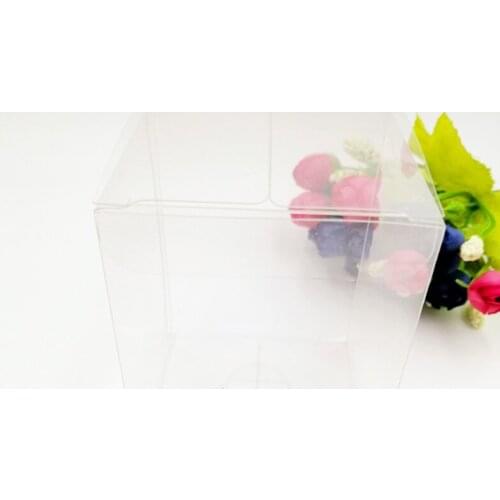 200pcs 10x10x15cm Plastic Jewelry Box PVC Transparent Box for Cake Candy Plastic Storage Box Christmas Gift Jewelry Packing Box