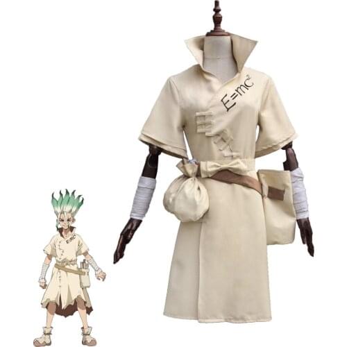 2019 New Japanese Anime Dr.STONE Ishigami Senku Cosplay Costume Unisex Adult Halloween Carnival Uniforms Custom Made