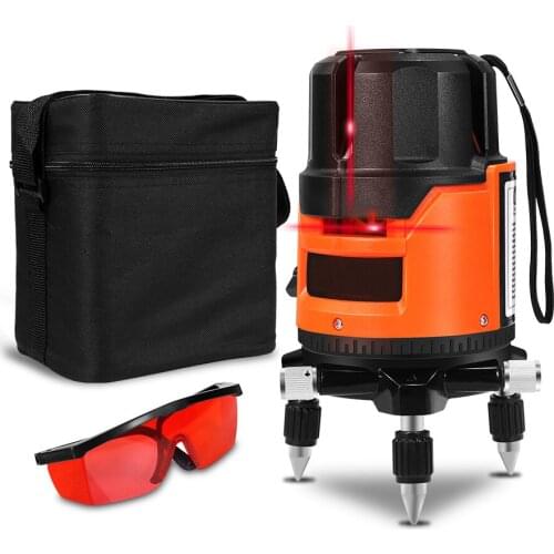 Red Laser Level Self-leveling 360 Degree 5 Line 6 Points Laser Level Horizontal&Vertical 360 Degree Adjustment Higher Visibility