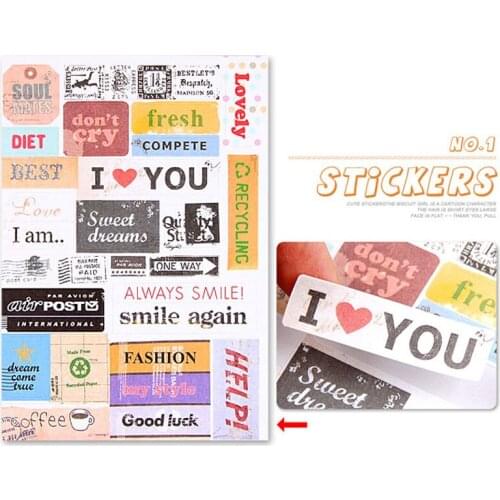 Clearance Price Cute DIY Decorative Sticker Vintage Postmark Album Accessories Decoration PVC Transparent Waterproof Sticker