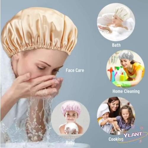 SWT Reusable shower cap, double-layer waterproof shower cap, hair protection EVA shower cap
