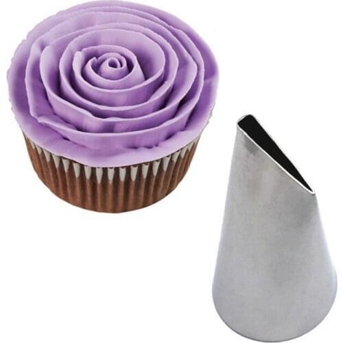 Wholesale 10 pcs/lot 125# Rose Petal Stainless Steel Icing Piping Nozzles Cake Decorating Pastry Tip Sets Cupcake Tools