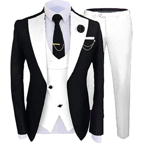 New Arrival One Button Groomsmen Notch Lapel Groom Tuxedos Men Suits Wedding/Prom Best Blazer ( Jacket+Pants+Vest+Tie) C272
