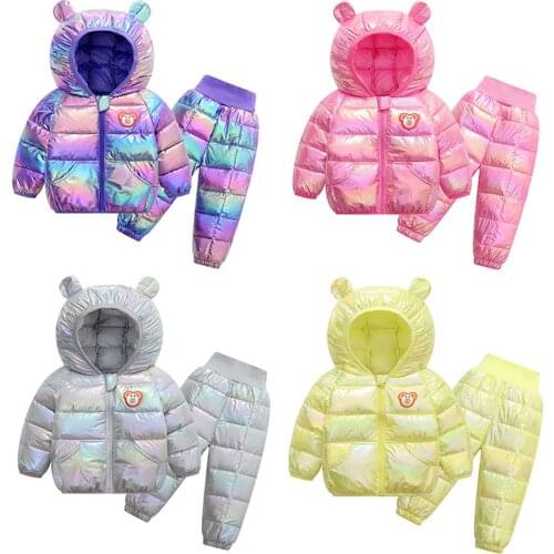 New Toddler Girls Clothing Set 2 Pcs Coat+Pants Warm Winter Baby Boys Clothing Infant Girls Suit Set Baby Clothes