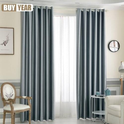 Pure Color Curtains for Living Room Heat Insulation Sound Insulation Curtain Cloth Polyester Electric Shading Curtain Fabric