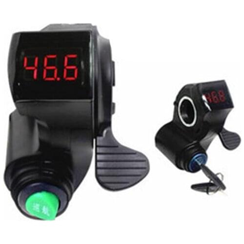 Voltage display for ebike e-scooter 12V -84V Thumb Throttle with Cruise function LED