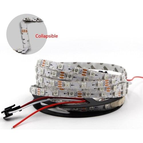 WS2812B S Shape Pixel LED Strip Light DC5V Narrow Side 5mm WS2812 Bendable Addressable Dream Color Flexible LED Lamp S Shape DIY