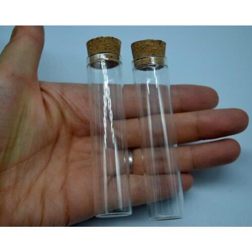 100pcs/lot transparent 13ML 18x80mm tube glass bottle jars with cork fashion vial pendants glass globes jars diy jewelry finding
