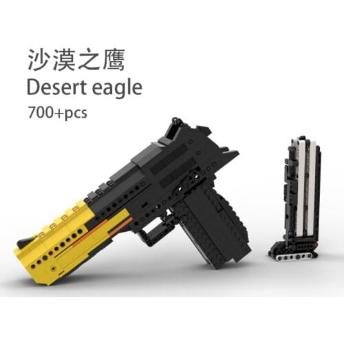 Desert Eagle Block Pistols Military Weapons City Police SWAT DIY Assemble Technic MOC Buliding Block Gun Childrens Toys Gifts